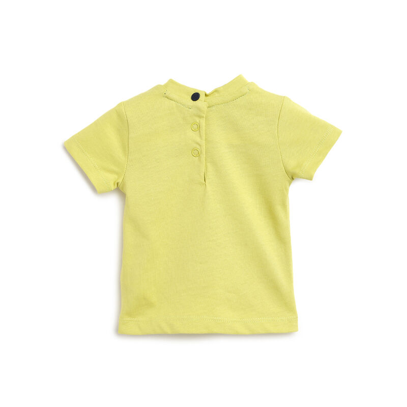 Boys Light Green Printed Outfit with Short Pants image number 1